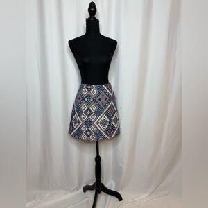 Chic Diamond Pattern Mini Skirt